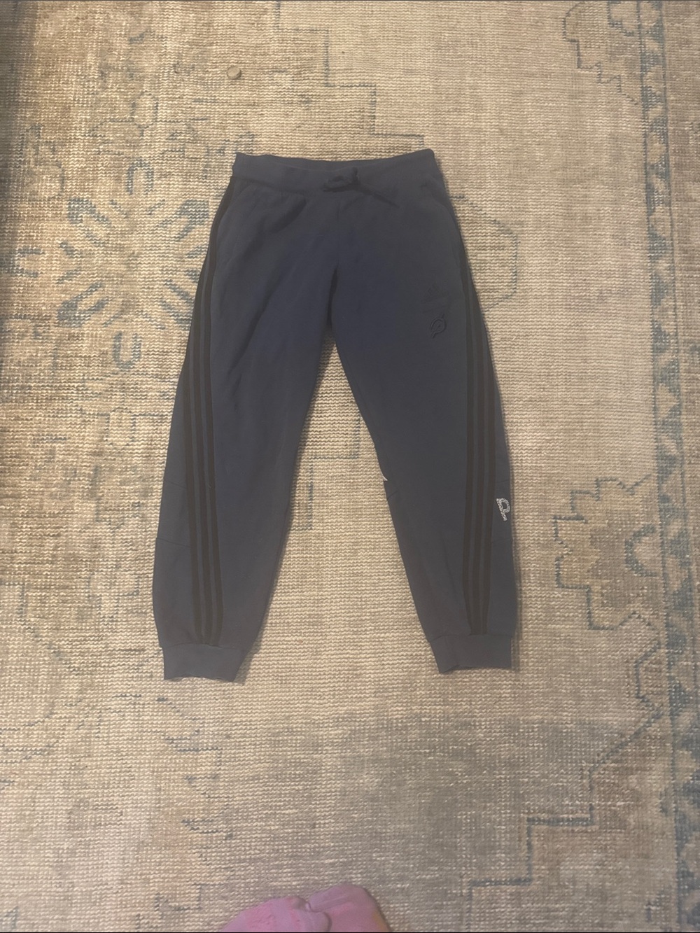 Peloton Navy Joggers with Black Side Stripes